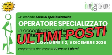 Corso Operatore specializzato in accoglienza SAI e CAS